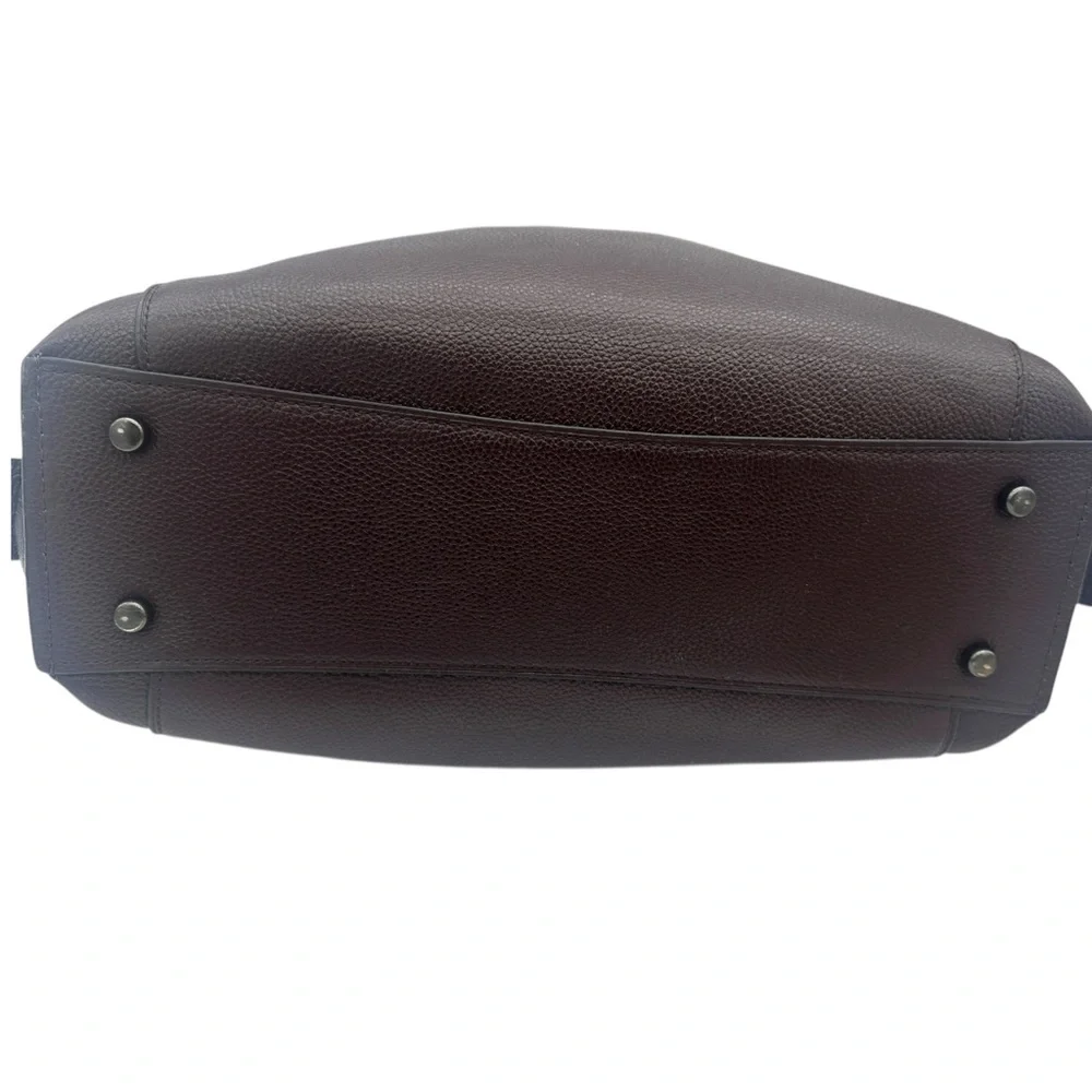 Coach Dalton 31 Satchel Shoulder Bag Oxblood Pebbled Leather 78364 - Picture 8 of 10